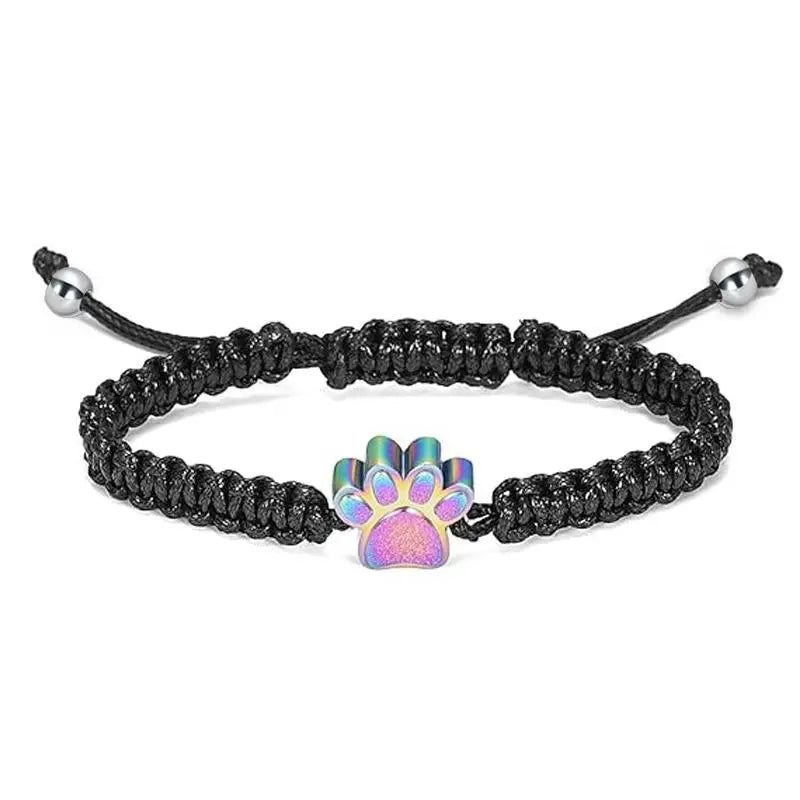 Pet Memorial Urn Bracelet | Titanium Steel Braided Keepsake