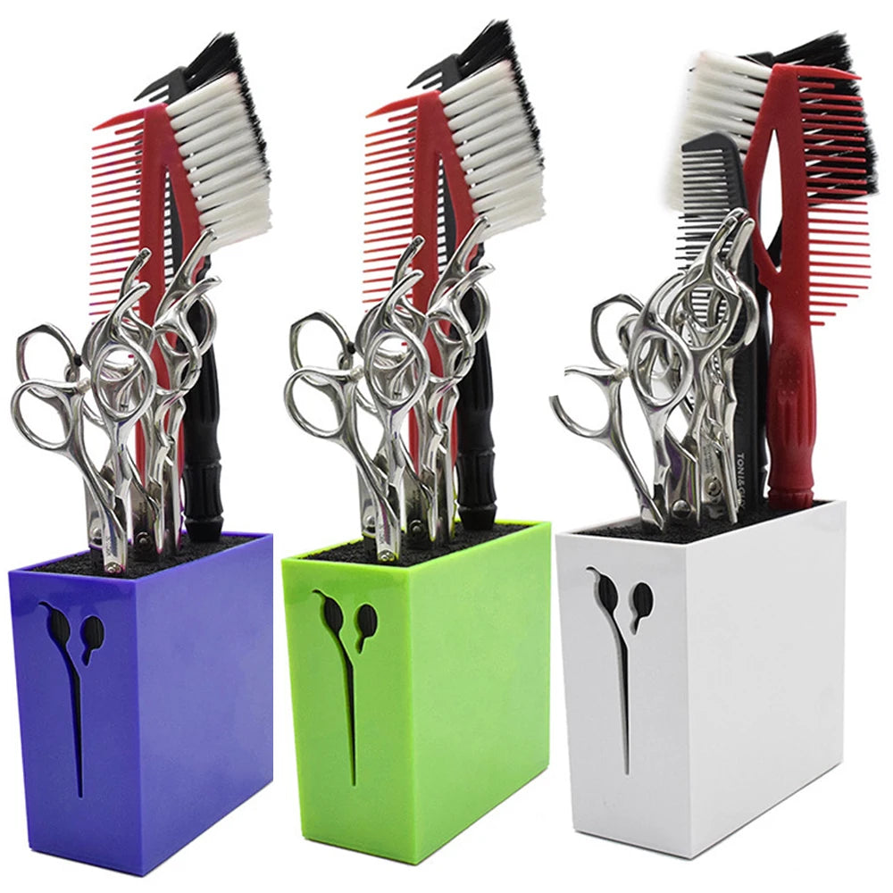 Barber Scissors Holder Storage Box Barber Hairpin Combs Holder Large Capacity Storage Case Barbershop Desktop Organizer Supplies Peaceful Pleasures Health and Wellness