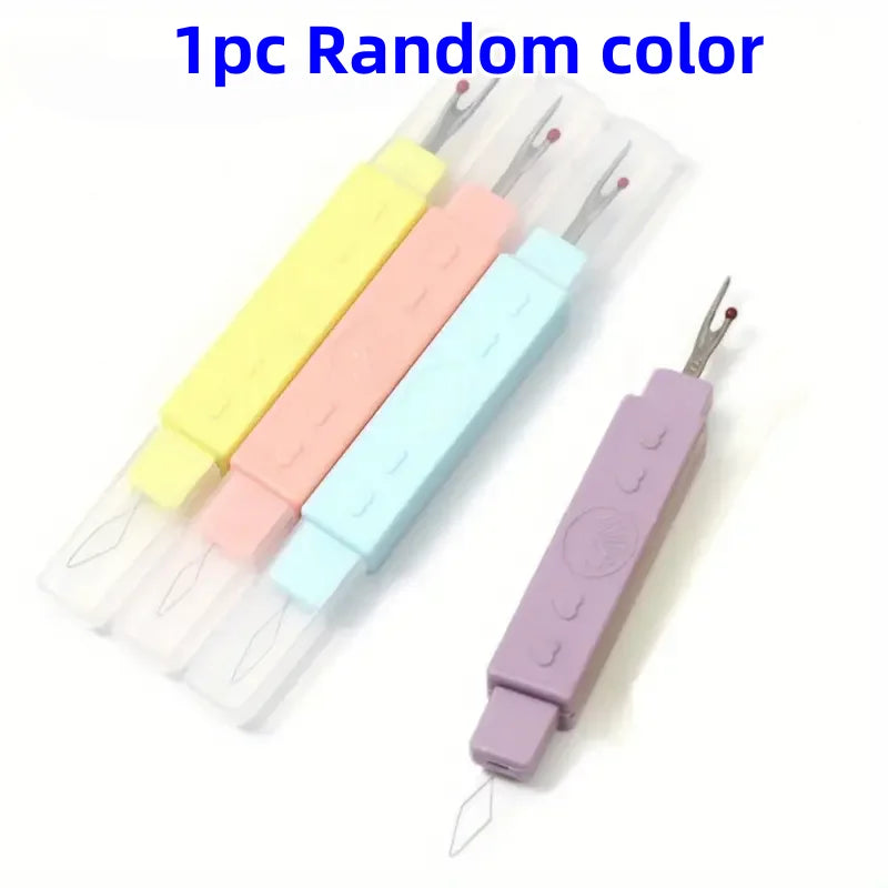 2-in-1 Seam Ripper Threader Portable Sewing Eyelet Cutter Cap Easy