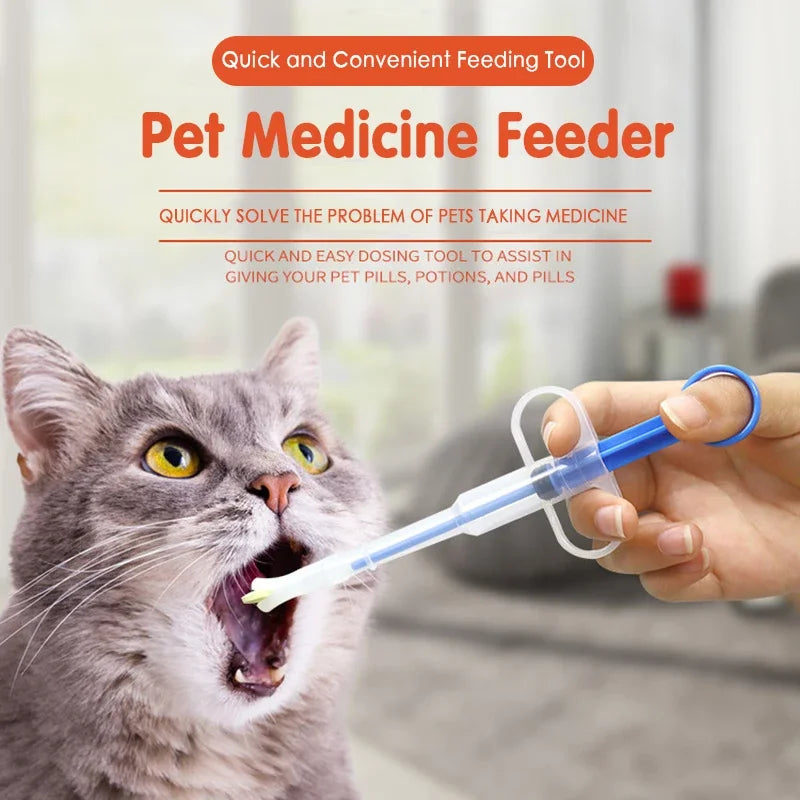 Pet Pill Dispenser & Syringe Feeder Kit for Dogs & Cats Pet Medicine Feeder Peaceful Pleasures Health and Wellness