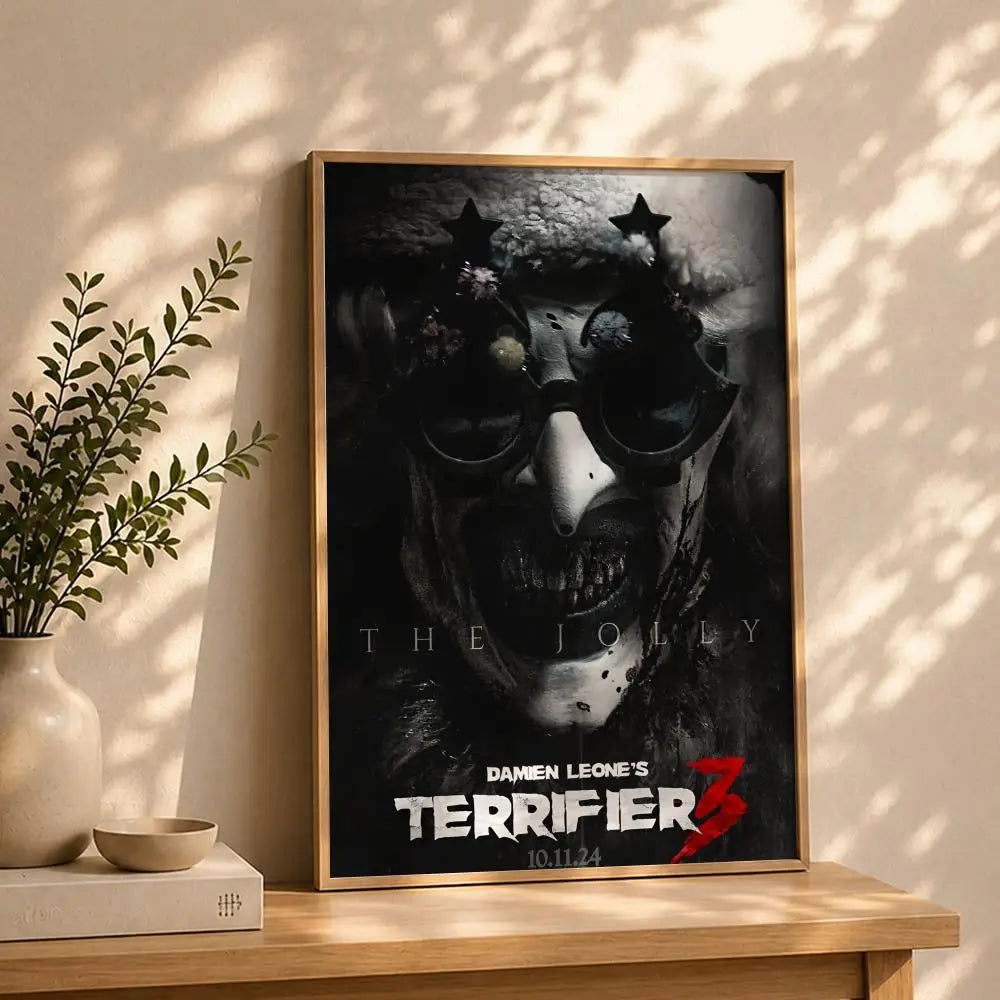 Terrifier Movie Poster HD Self-Adhesive Waterproof Wall Art Movie Wall Poster Peaceful Pleasures Health and Wellness White1 50X70cmNoframe