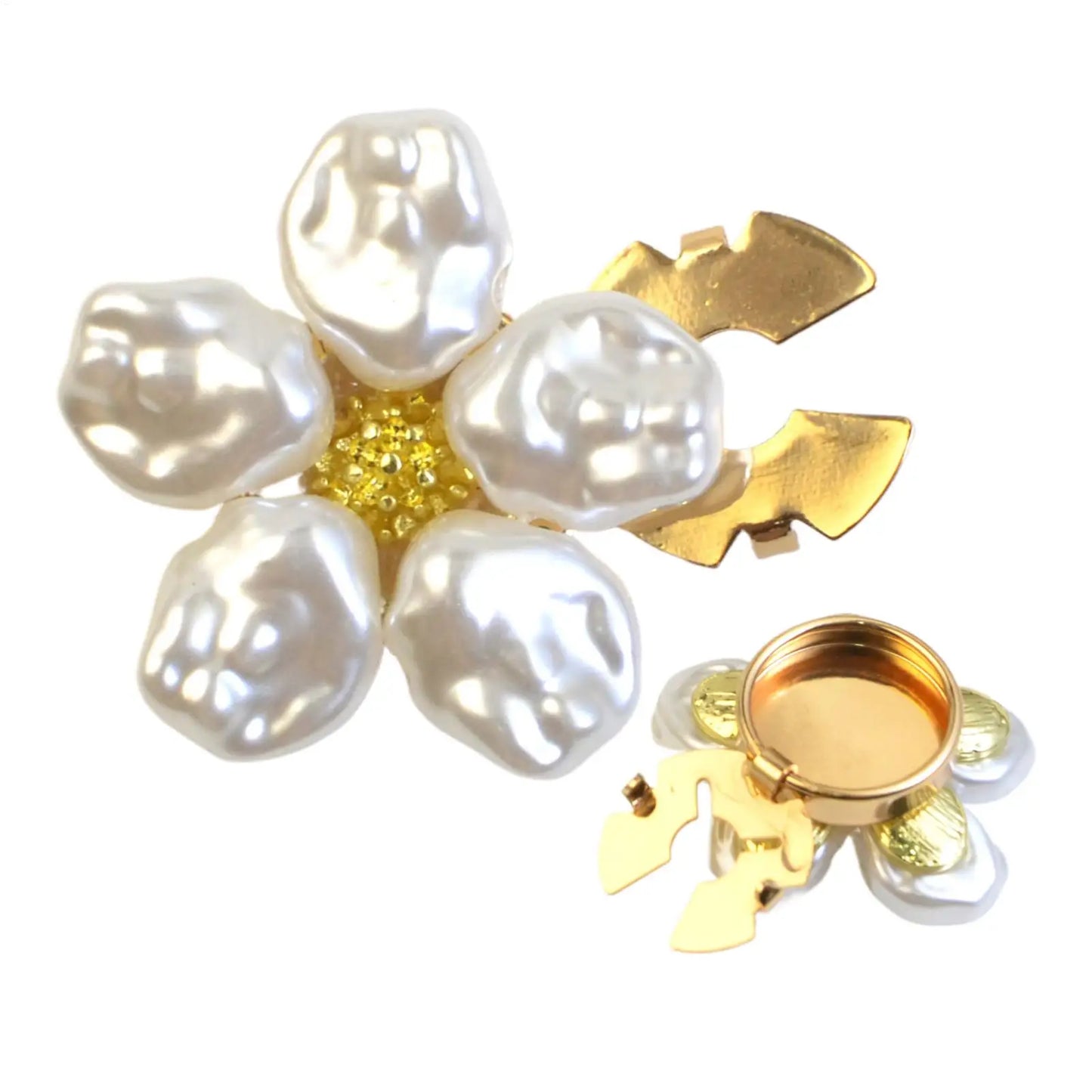 Flower Pearl Rhinestone Button Covers for Women's Shirts & Blouses