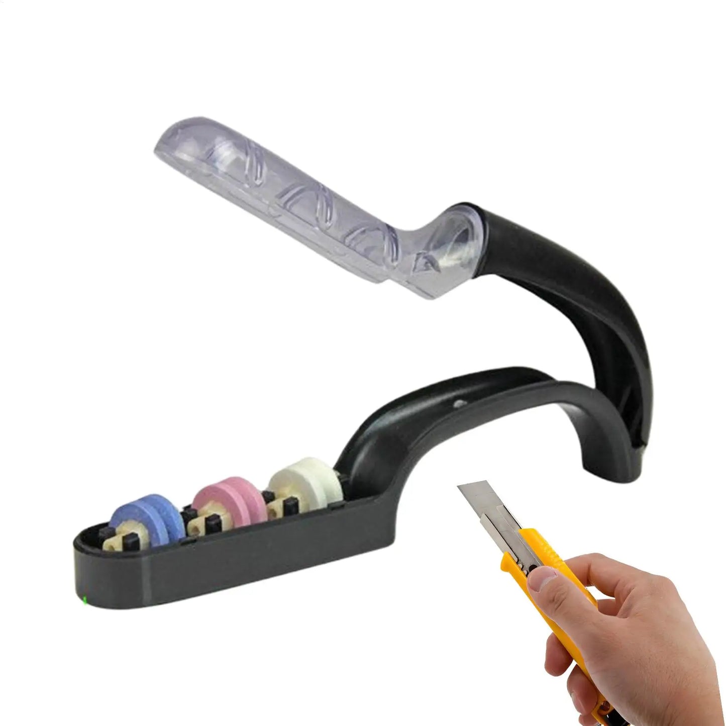 3-Stage Handheld Knife Sharpener with Anti-Slip Base