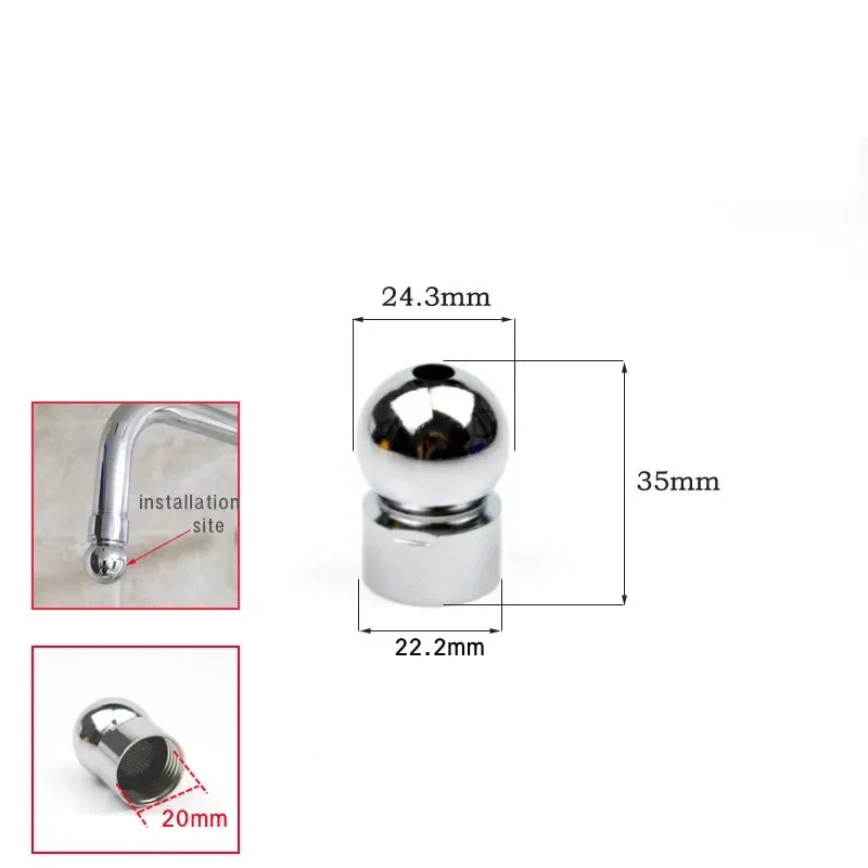 Brass Swivel Ball Joint Connector for Rainfall Shower Head