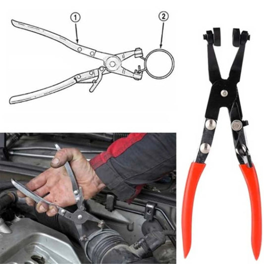 Flat-Band Ring Spring Type Swivel Hose Clamp Pliers Tool Car Auto Water Pipe Hose Removal Tool Swivel Jaws Peaceful Pleasures Health and Wellness