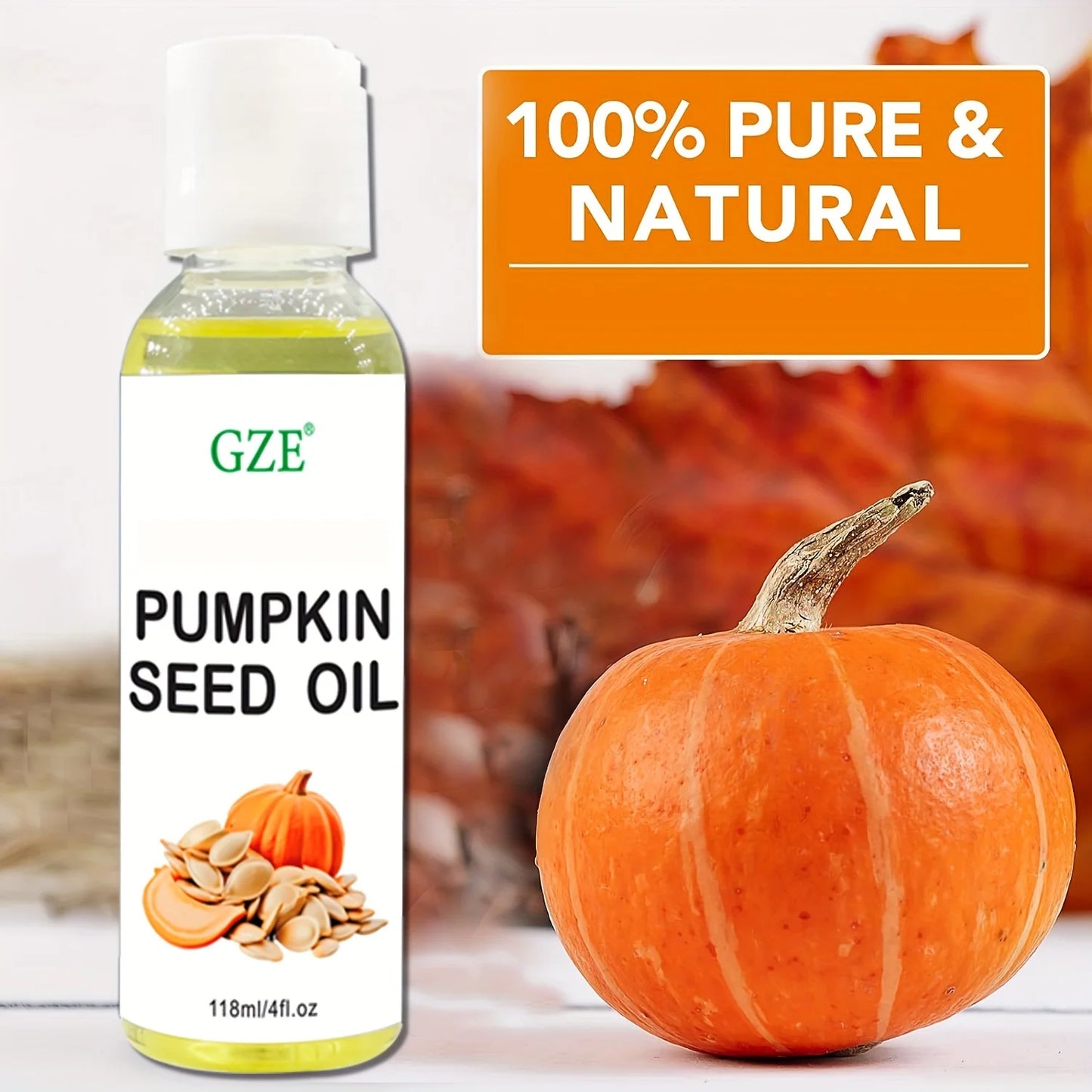 GZE Organic Pumpkin Seed Carrier Oil Cold Pressed 118ml