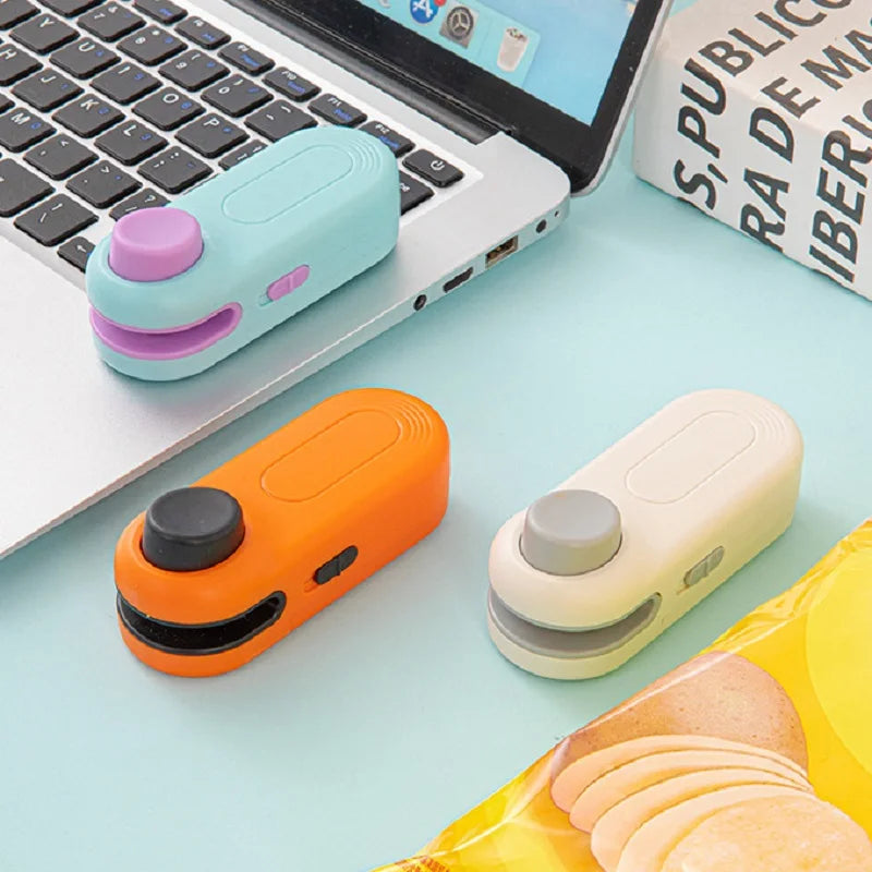 Portable Mini Sealer 2 in 1 Heat Sealer For Snacks Home use rechargeable sealer Vacuum Sealer Snacks plastic bag heat sealer Peaceful Pleasures Health and Wellness