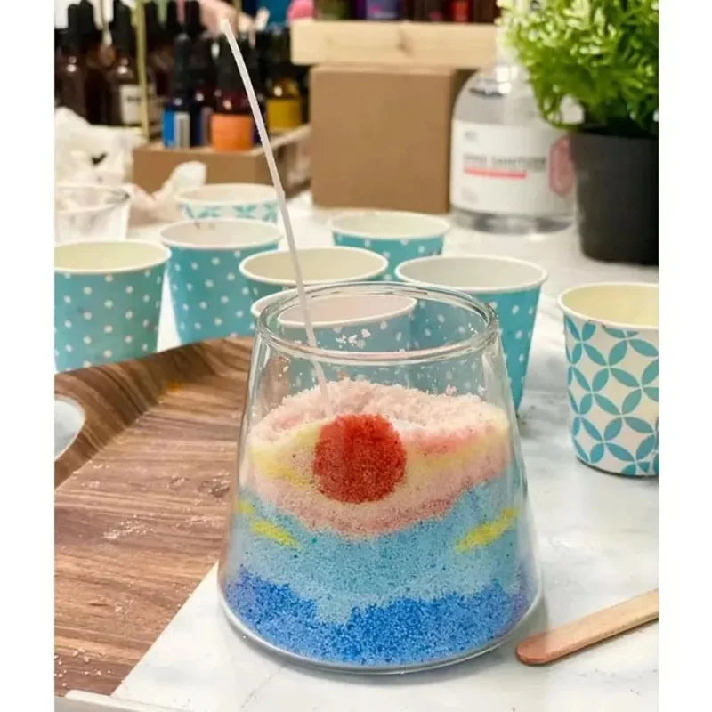 Sand powder candle diy sand painting candle Color Aromatherapy sand wax without cups Peaceful Pleasures Health and Wellness