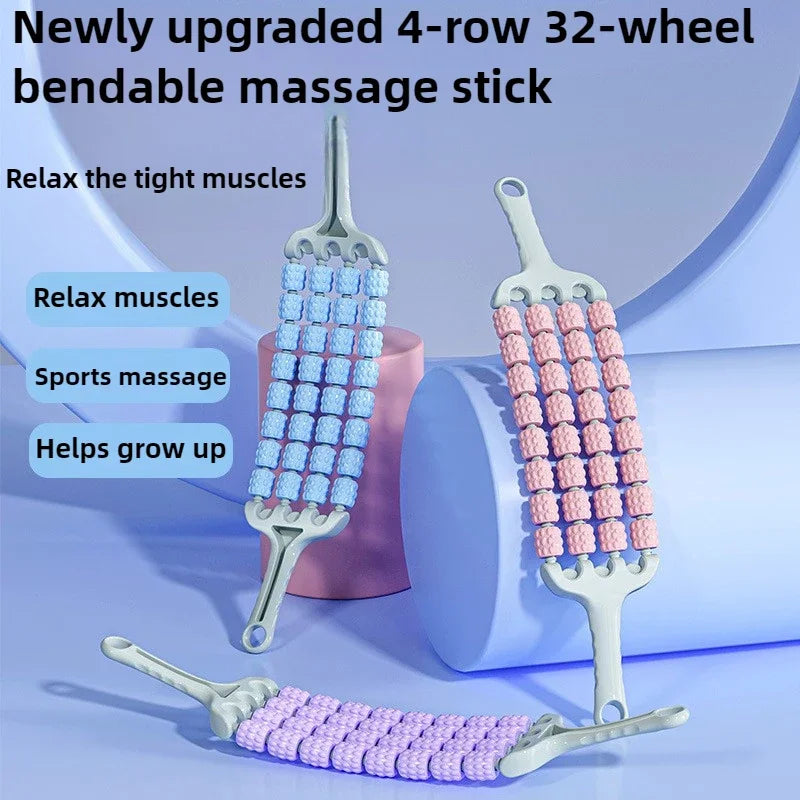 Portable Roller Massage Stick Manual Massage Tool Children's Muscle Roller Yoga Fitness Comfortable Massage Stick, Outdoor Gym Peaceful Pleasures Health and Wellness