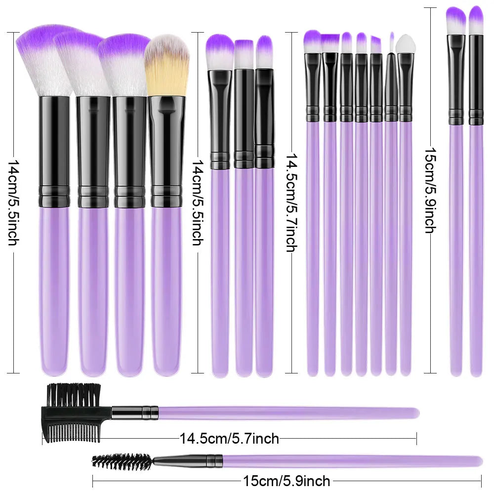 RUNTOIN 18-Piece Makeup Brush Set – Soft Fluffy Brushes