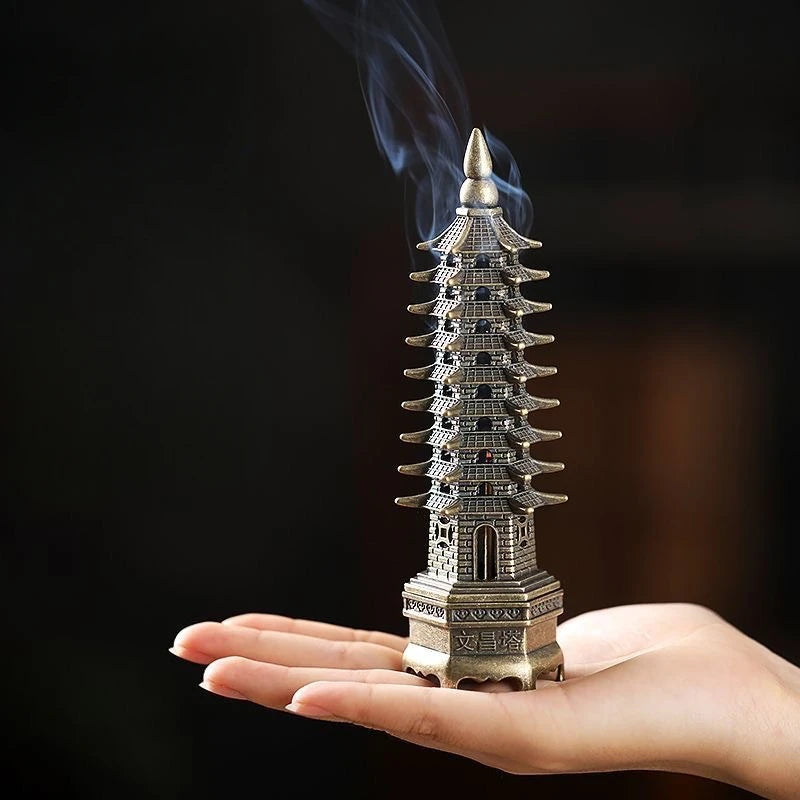 Feng Shui Vertical Incense Burner 3D Model China Wenchang Pagoda Home use incense burner holder Home Decoration Metal Handicraft Peaceful Pleasures Health and Wellness
