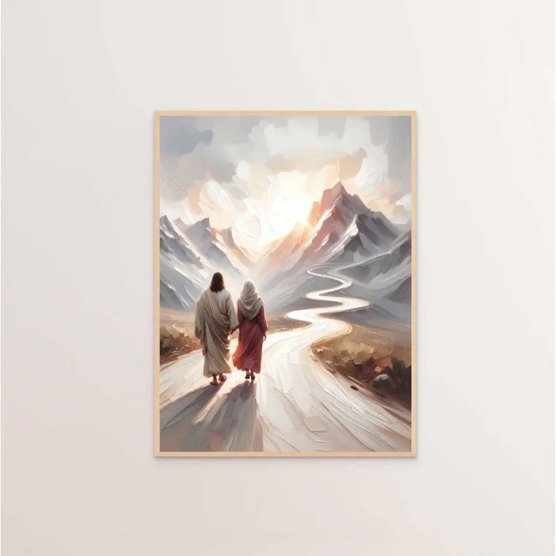 (1pc frameless)Modern Christian Believer Poster Jesus Praying Shepherd Bible Verse Easter Canvas Painting Wall Art for Kids R Peaceful Pleasures Health and Wellness
