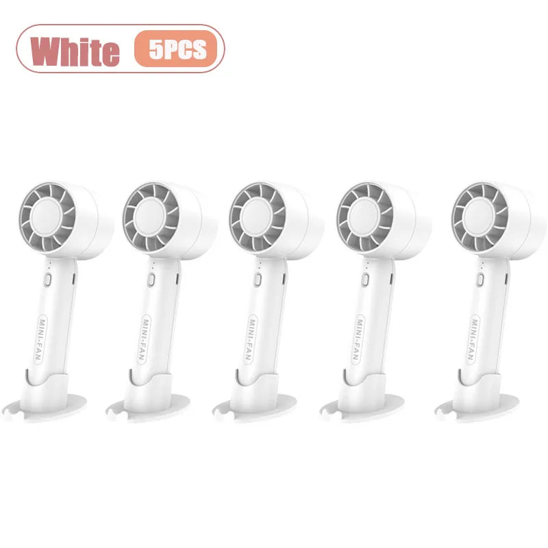 Mini USB Rechargeable Handheld Fan – 3 Speed Portable Desk Fan