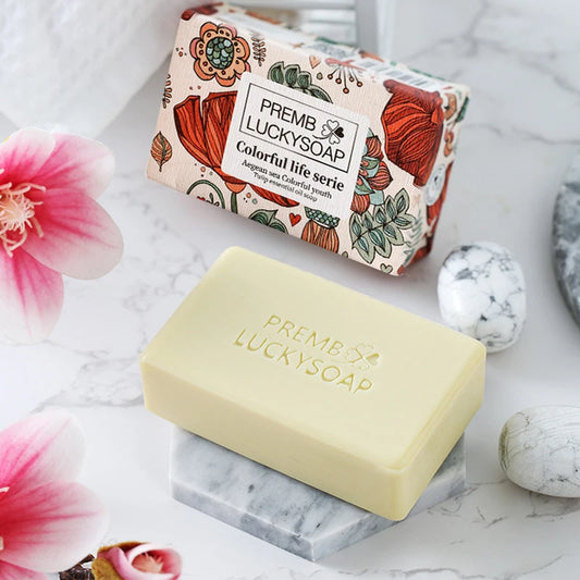 Aroma essential oil cleansing soap, handmade soap, suitable for face washing, hand washing, shaving, companion gift, etc. Peaceful Pleasures Health and Wellness