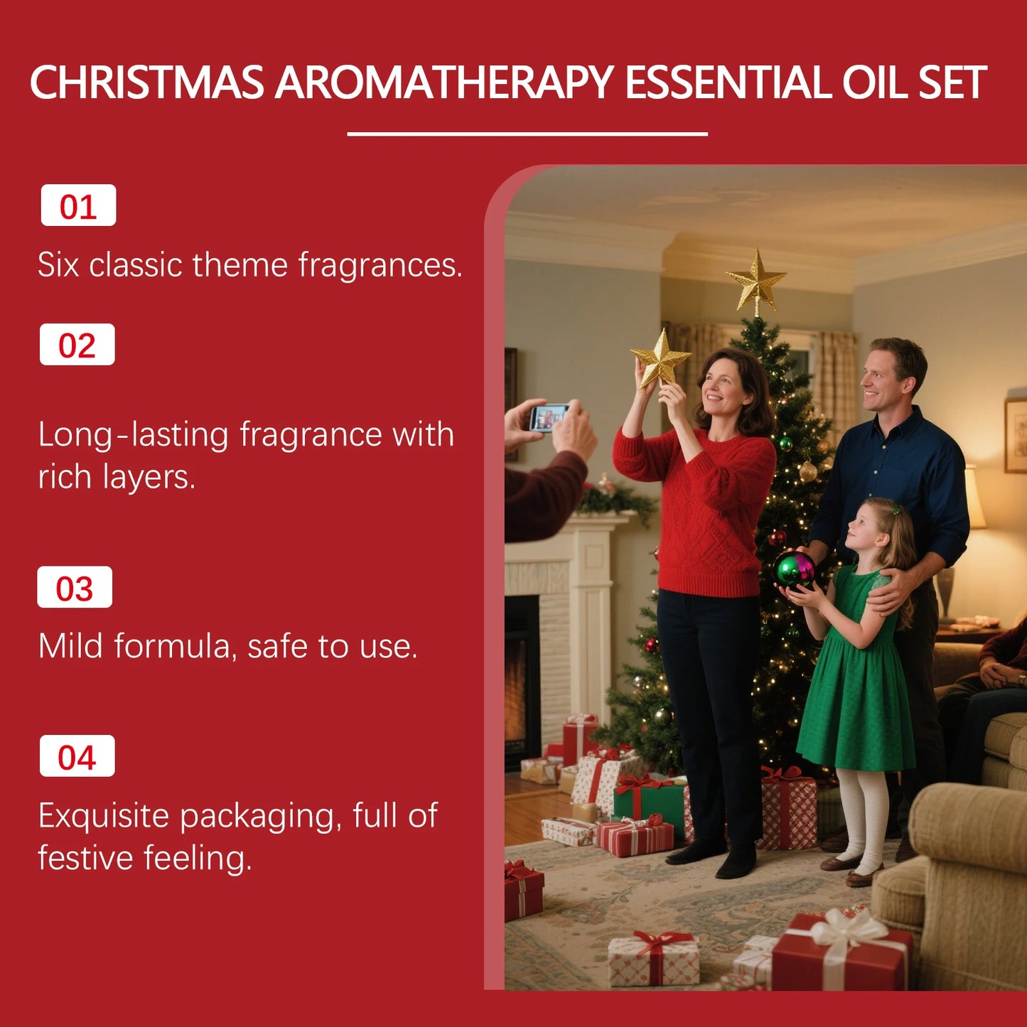 Christmas Essential Oil Set – 6 Festive Scents 6x10ml