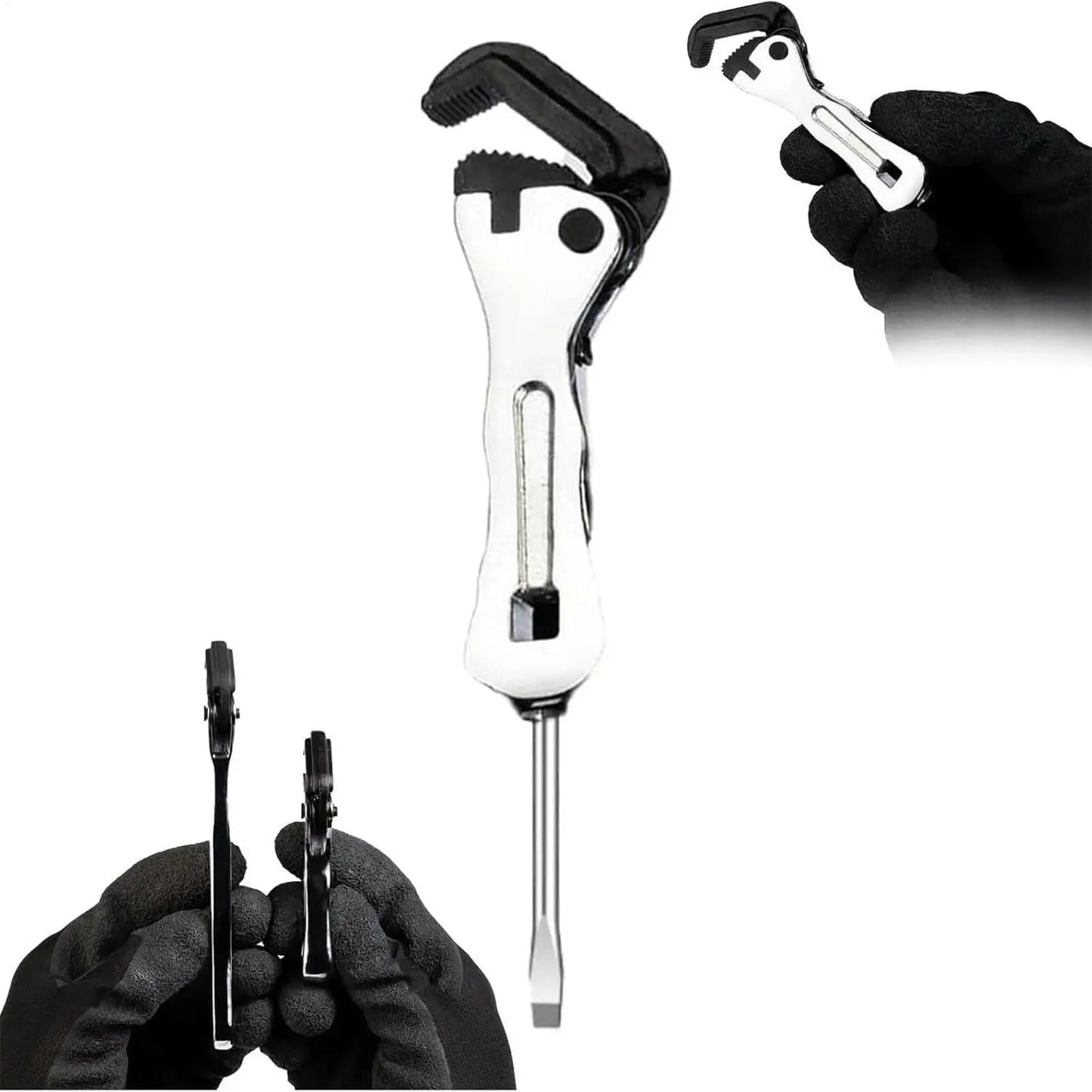 Stubby Adjustable Wrench Non-Slip Short Handle Tool Small Adjustable Wrench For Mechanic Plumbing Home Maintenance Mechanical Peaceful Pleasures Health and Wellness