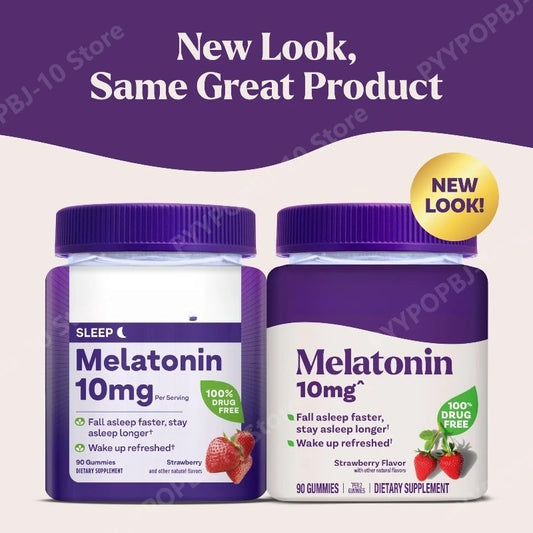 Melatonin Gummies 10mg Strawberry – 90 Count Sleep Support Melatonin Gummies Peaceful Pleasures Health and Wellness
