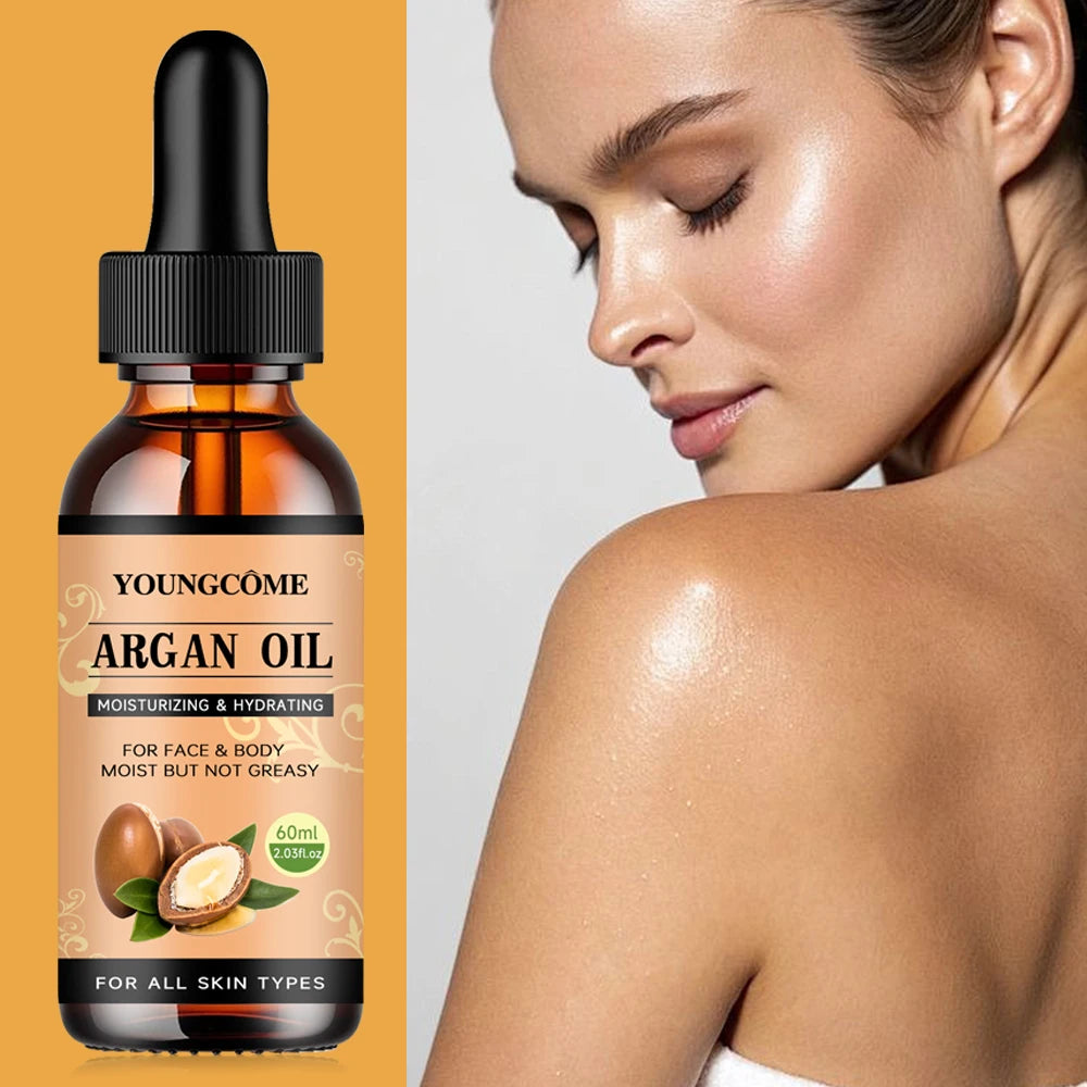 Moroccan Argan Oil Hair Serum – Frizz, Split End & Dry Hair Fix Argan Oil Hair Serum Peaceful Pleasures Health and Wellness 40ML