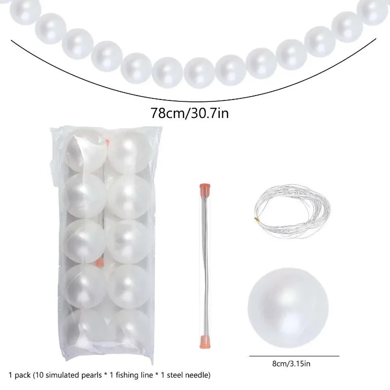 Faux Pearl Hanging Decor DIY Bead Garland for Weddings