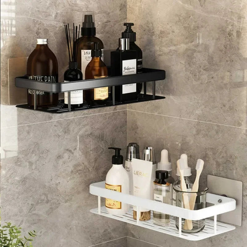 2-Pack No-Drill Aluminum Shower Shelf | Bathroom Storage Rack