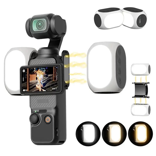 Mini Magnetic LED Fill Light for DJI Osmo Pocket 3 & 4 Camera Fill Light Oasis Select