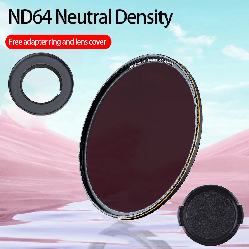 52mm ND & CPL Filters Set For DJI Osmo Action6 Neutral Density Camera Lens ND Filter And Filter Adapter Ring Peaceful Pleasures Health and Wellness Grad Pink