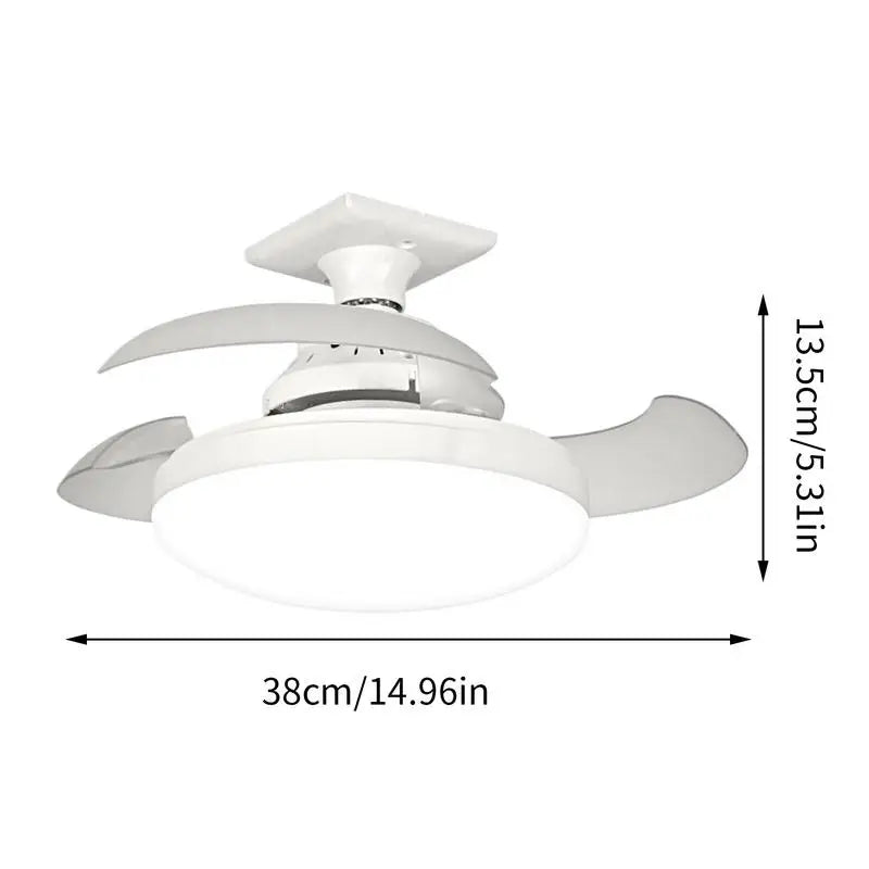 Ceiling Fan Lighting Home Quiet Invisible Fan Light Retractable LED Ceiling Fan With Lights Remote Dimmable Home Accessories Peaceful Pleasures Health and Wellness