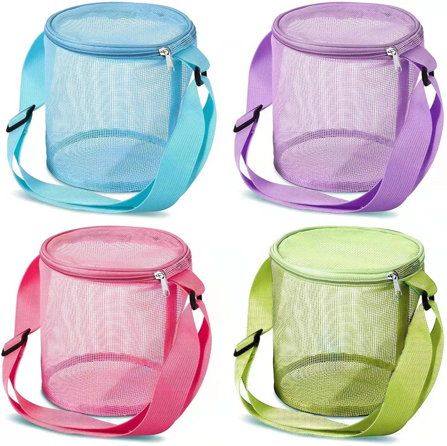 Foldable Mesh Beach Bag | Shell & Toy Storage for Kids