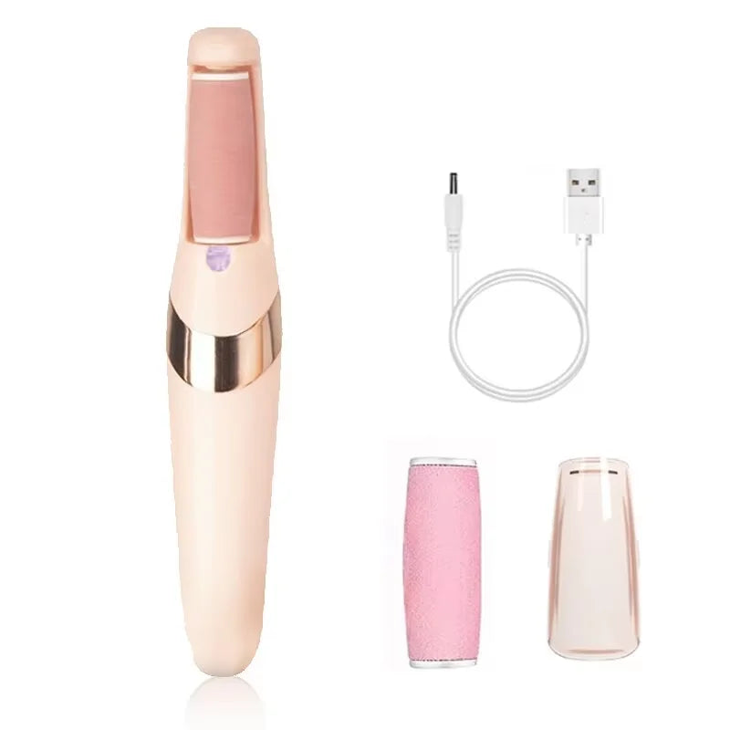 HOMEFISH Electric Foot Grinder Automatic Foot Callus Rubbing Pedicure Dead Skin Callus Remover for Foot Rechargeable Foot Beauty Peaceful Pleasures Health and Wellness pink 1