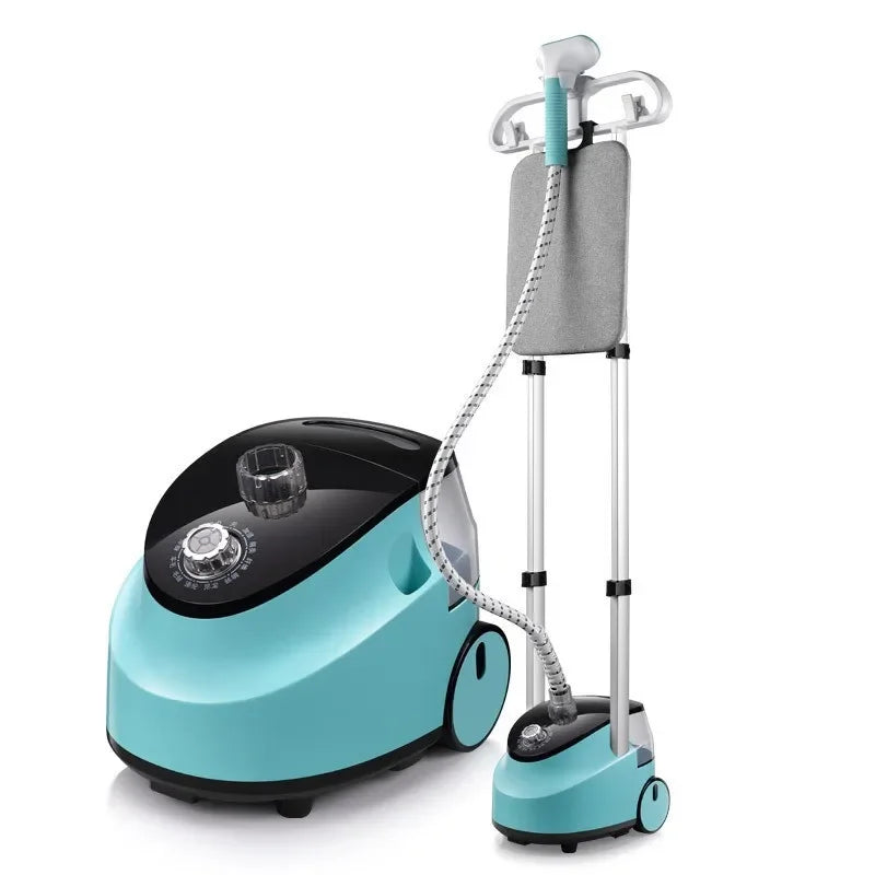 EU/UK Smart Household Appliance Double Rod Vertical Hanging Steam Portable Fast-heat Steam Ironing With Band Plate For Clothes Peaceful Pleasures Health and Wellness blue UK