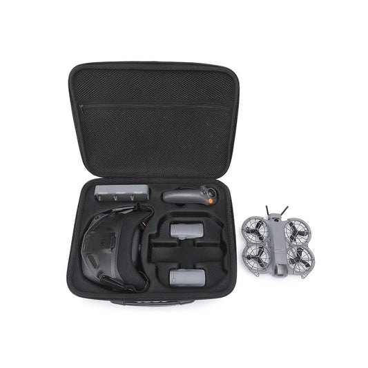 Grey PU + EVA/Black Nylon + EVA Storage Bag For DJI NEO 2 High-Capacity Storage Bag Goggles N3 Storage Bag Shoulder Strap Peaceful Pleasures Health and Wellness