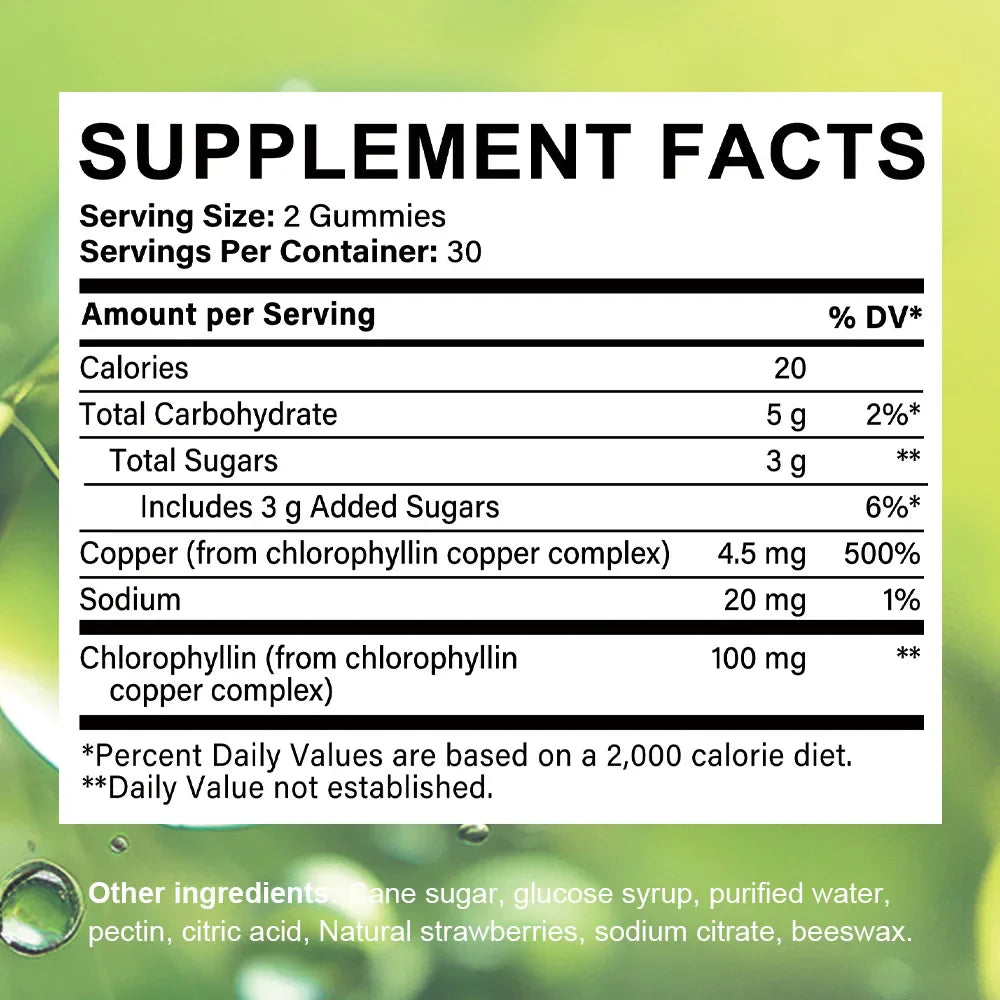 DETOXXTRA Chlorophyll Gummies 100mg – Detox, Deodorizer & Immunity