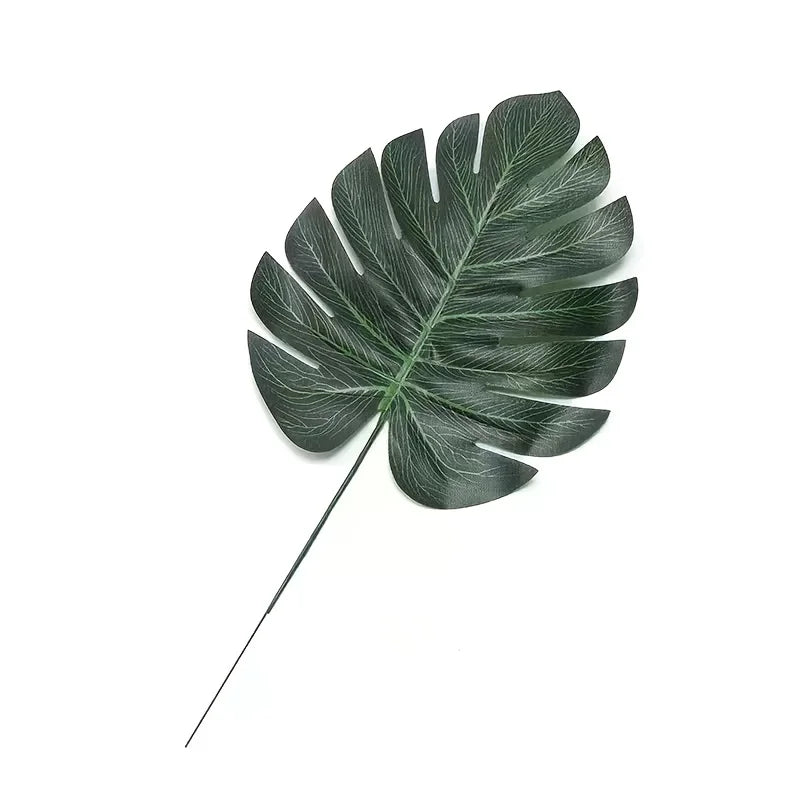 Artificial Monstera Turtle Leaves 12/24pcs | Tropical Party Decor