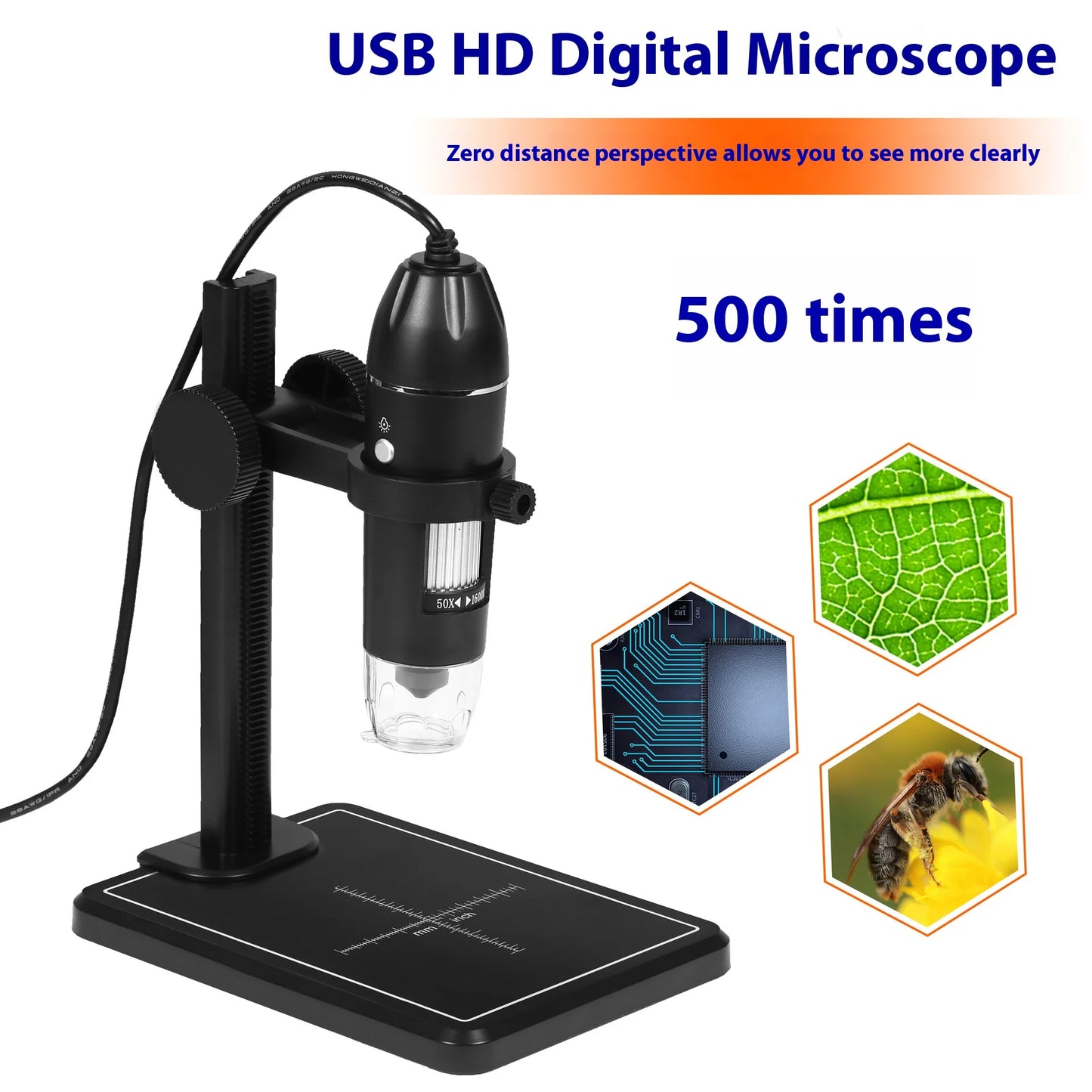 Digital Usb Microscope Three In One 1000X Electron Microscope 1600X Maintenance Magnifying Glass Peaceful Pleasures Health and Wellness 8