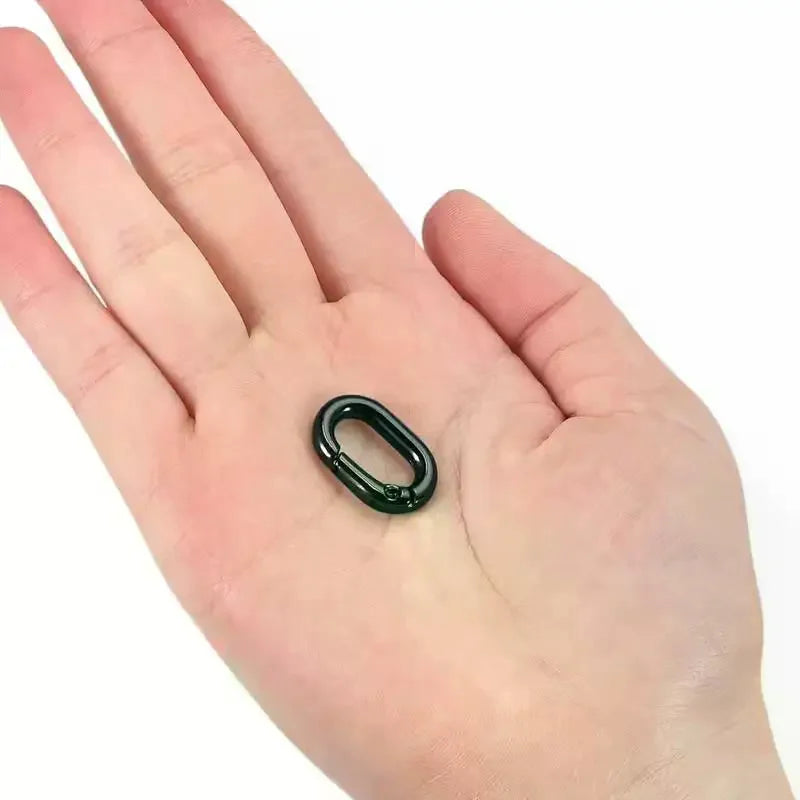10Pcs Oval Spring Snap Hooks | Zinc Alloy Bag & Keychain Buckles