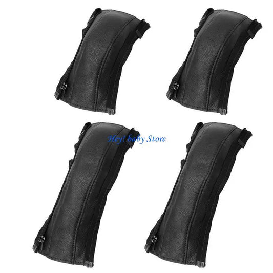 Baby Stroller Armrest Covers 4Pcs – Faux Leather Protective Set Stroller Armrest Cover Peaceful Pleasures Health and Wellness Black China Mainland