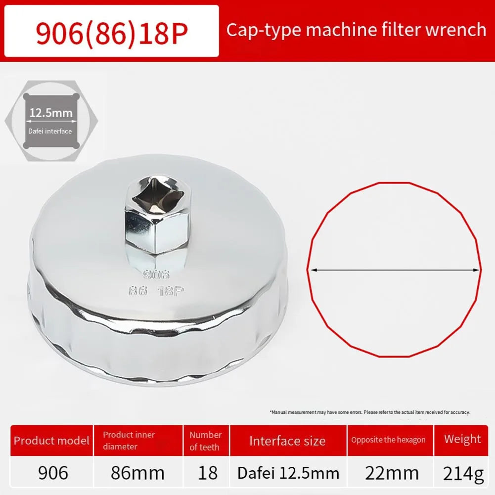 64–89mm Oil Filter Removal Wrench | 1/2" Square Drive Tool