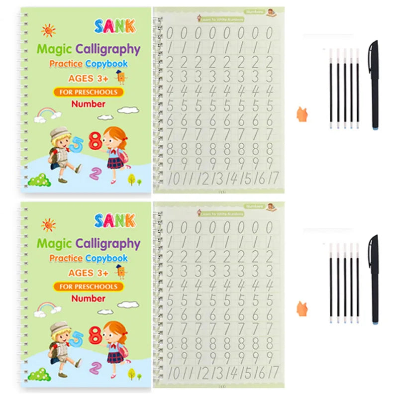 Sank Magic Practice Copybook Pen Preschools Kids Calligraphy English