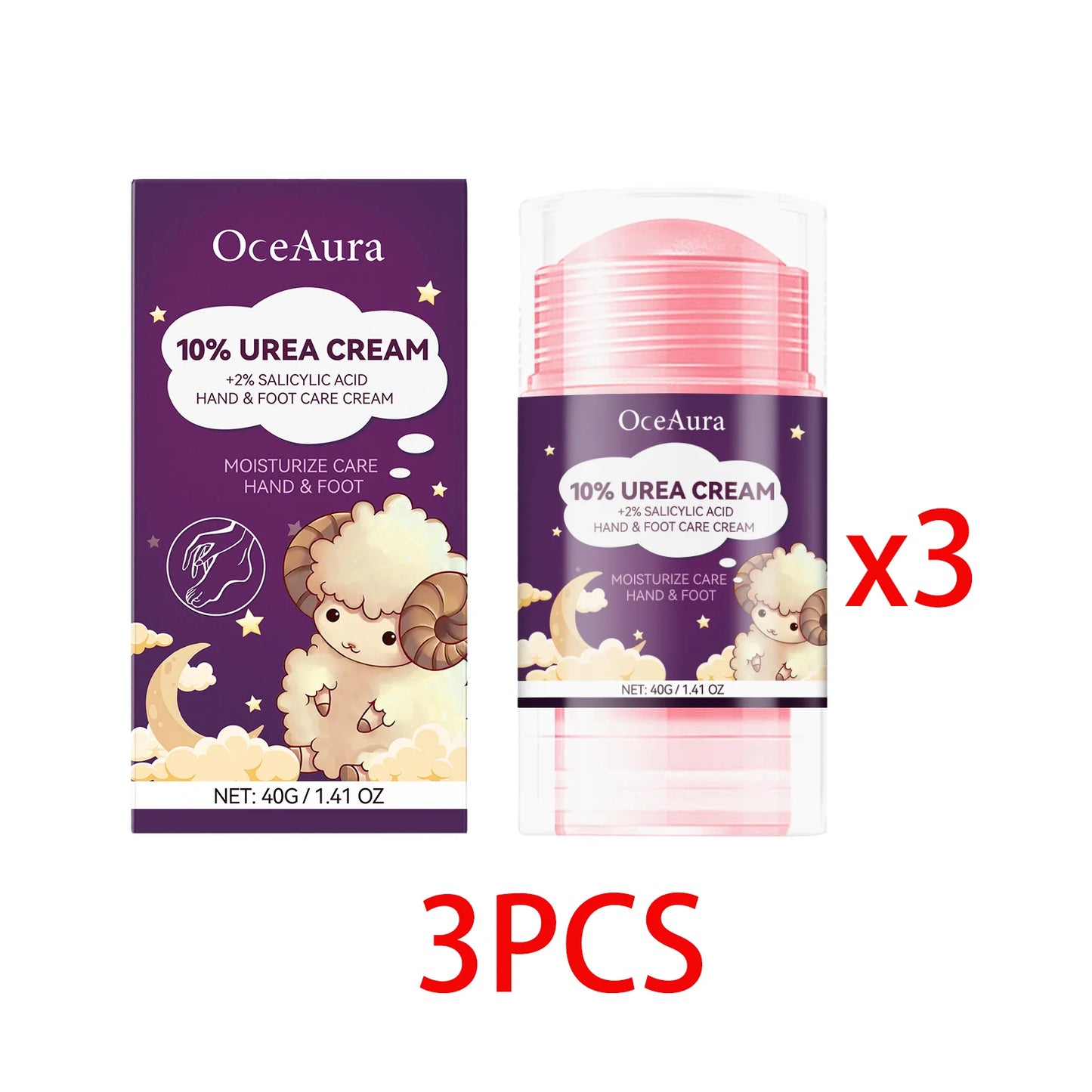 OceAura 10% Urea Foot & Hand Balm Stick | Deep Moisture 40g