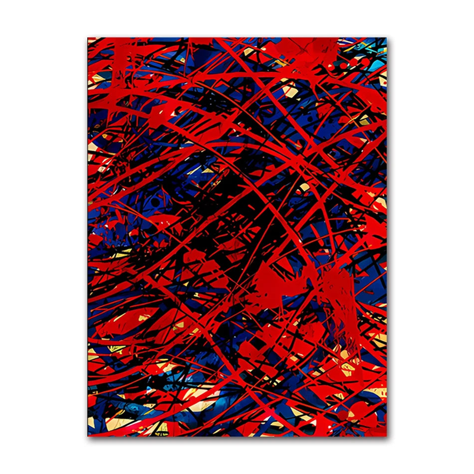 Classic Abstract Art Poster, Colorful Line Image Printing Canvas Art Painting, Used for Home Room Decoration Poster, Frameless Peaceful Pleasures Health and Wellness 82139-10 40x50cm Unframed