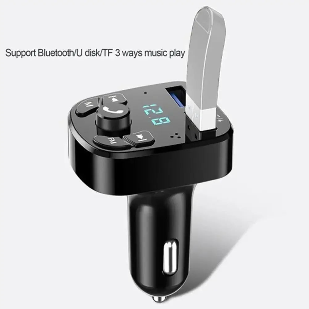 Car Mp3 Player Dual Usb Fast Charger Fm Bluetooth Receiver Bluetooth Compatible 5.0 Fm Transmitter Usb Flash Drive Plug Car Kit Peaceful Pleasures Health and Wellness