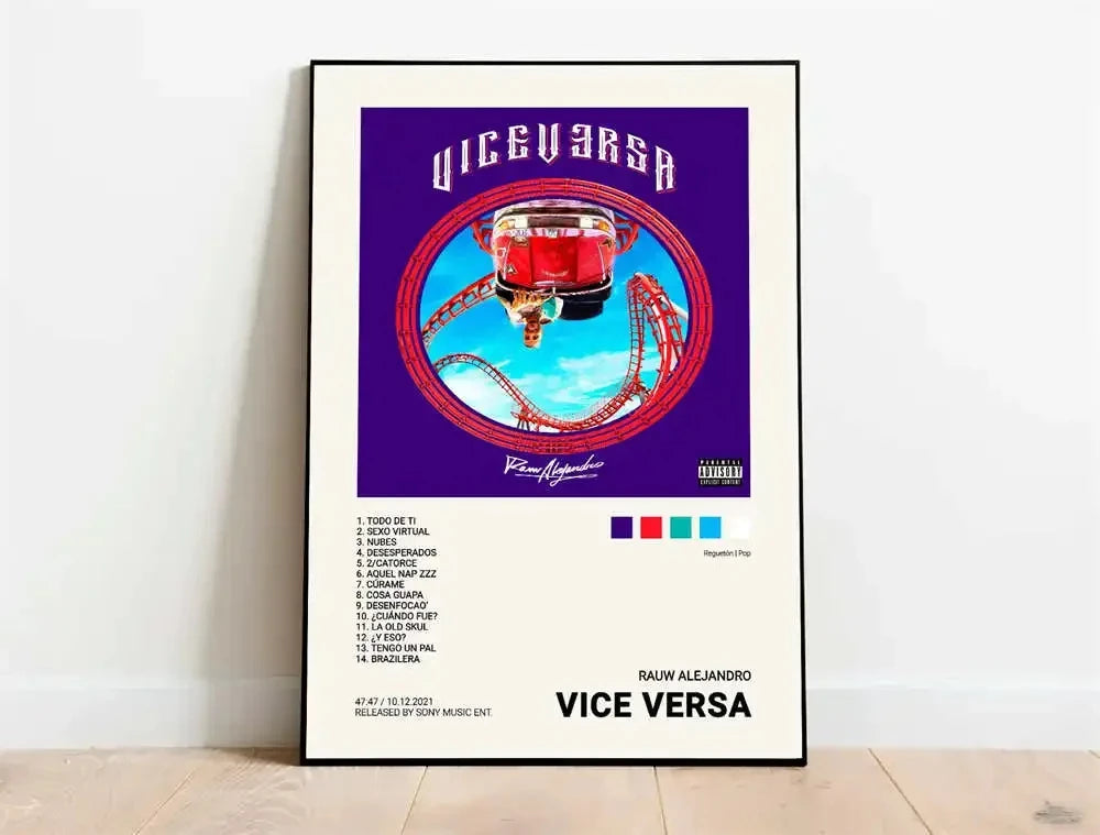 Latin Rapper Music Canvas Wall Art | Quevedo Feid Rauw Alejandro