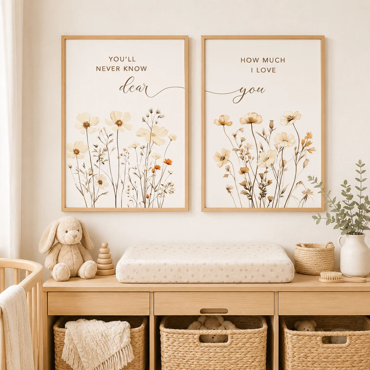 Bible Verse Love Quote Nordic Flower Canvas Wall Art Poster Canvas Wall Art Peaceful Pleasures Health and Wellness