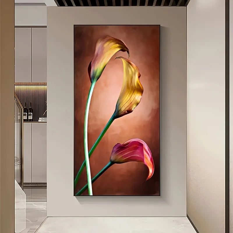 Abstract Floral Canvas Art Print | Modern Frameless Wall Decor Canvas Wall Art Peaceful Pleasures Health and Wellness