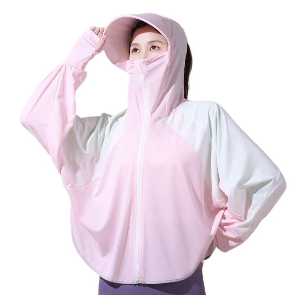 Sunscreen Clothing for Outdoor Sports - Long-sleeved Jacket Peaceful Pleasures Health and Wellness Pink