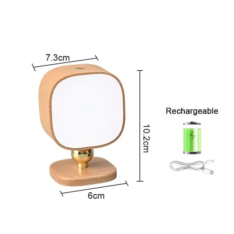 RTONTR Magnetic Wireless Charging Wood Wall Lamp | Touch Night Light