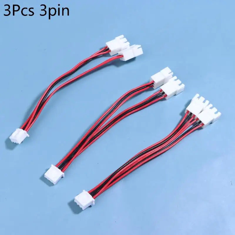 3Pcs/pack XH2.54MM Y-Splitter Cable Male To 2 Female Connector 26AWG Power Extension Cord 2/3/4/5/6 Pin Splitter Cable Adapter Peaceful Pleasures Health and Wellness A2 3Pcs