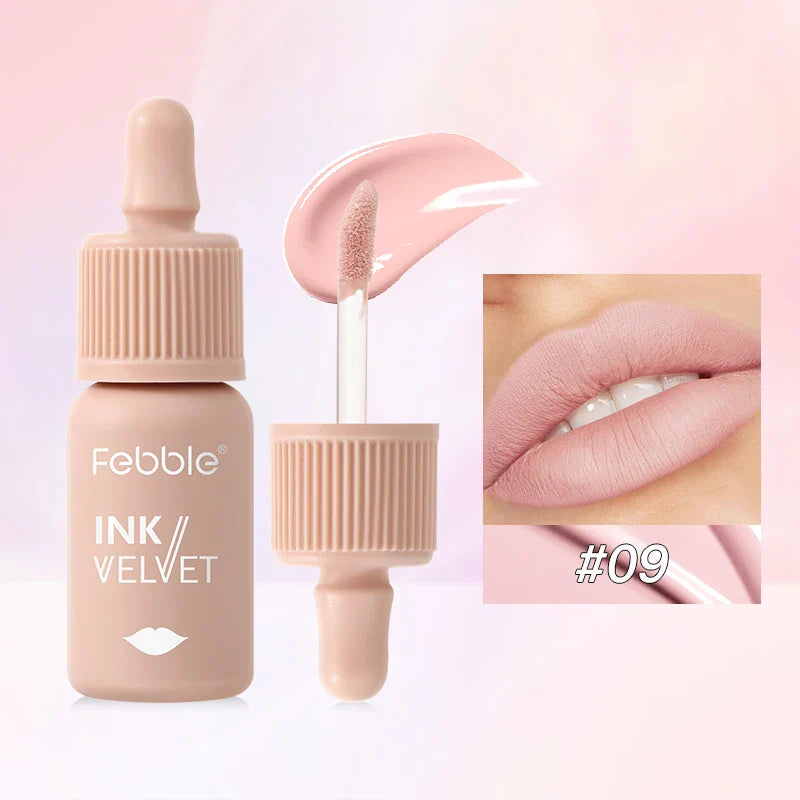 Febble 6-Shade Matte Velvet Liquid Lipstick – Long-Lasting Nude
