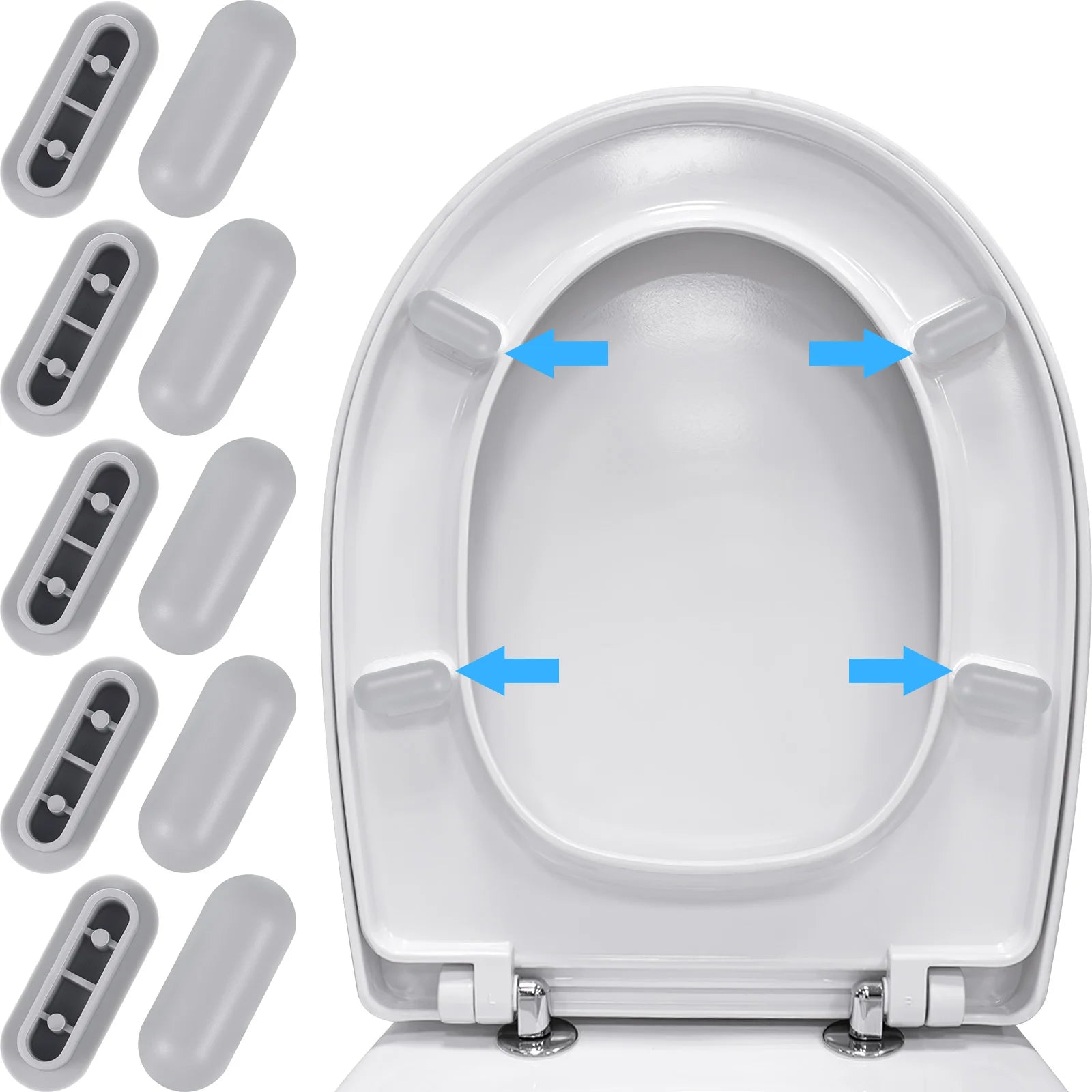 10pcs Toilet Seat Bumper Sprayer Toilet Lid Cushion Pad Toilet Seat Pad Buffers Stop Bumper Toilet Lid Bumper Bathroom Hardware Peaceful Pleasures Health and Wellness