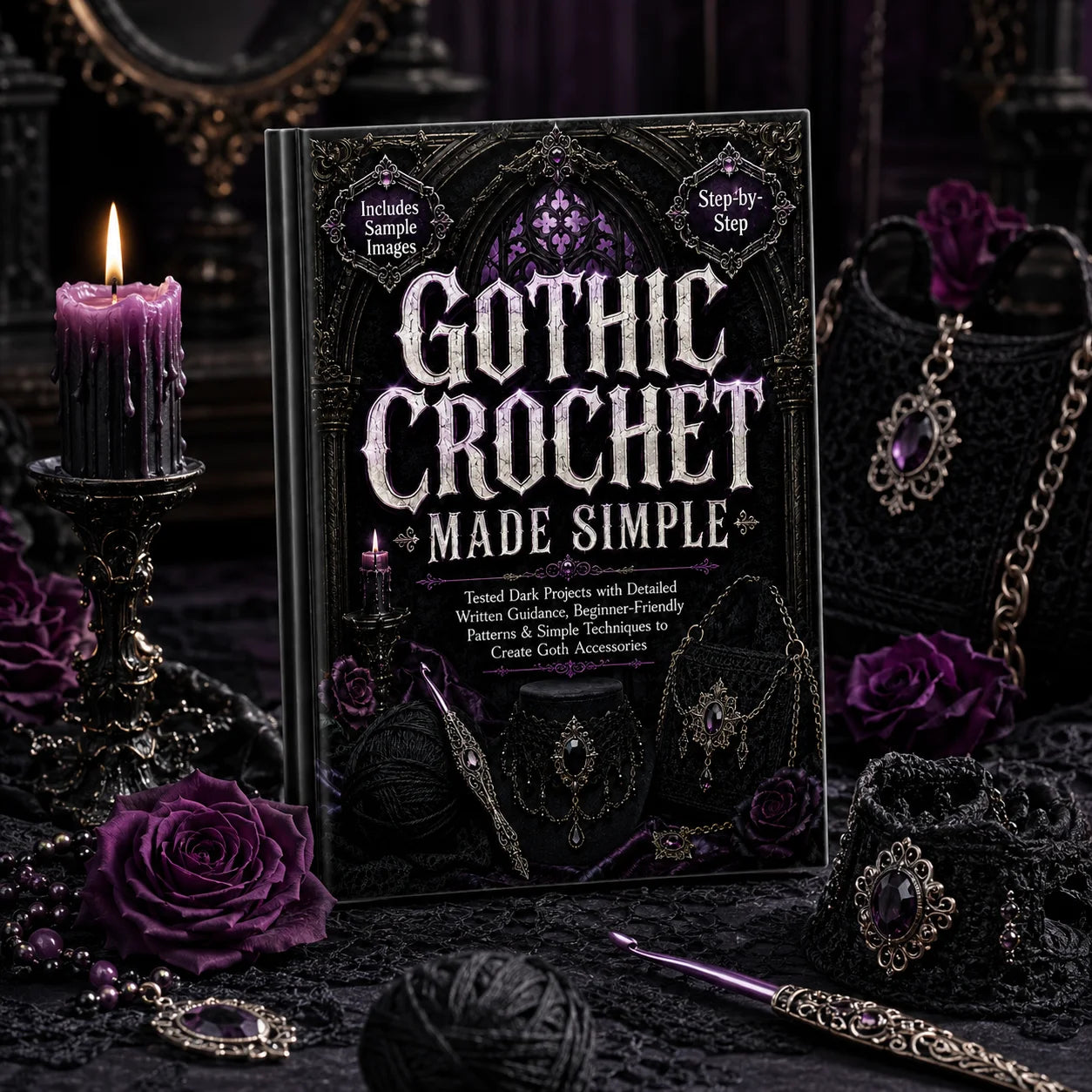 Gothic Crochet Made Simple A5 Guide Dark Accessories Pattern Book